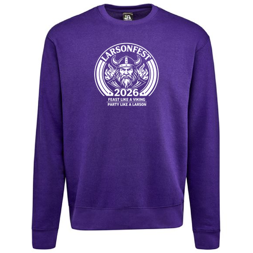 J. America BTB Fleece Crew -- Purple
