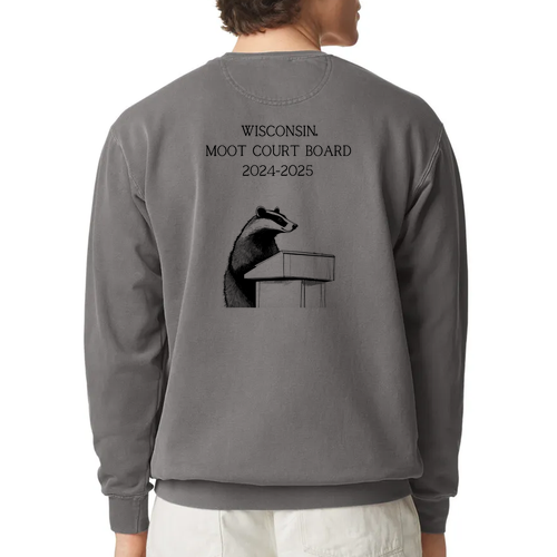 Comfort Colors Adult Crewneck Sweatshirt Badger Logo Grey