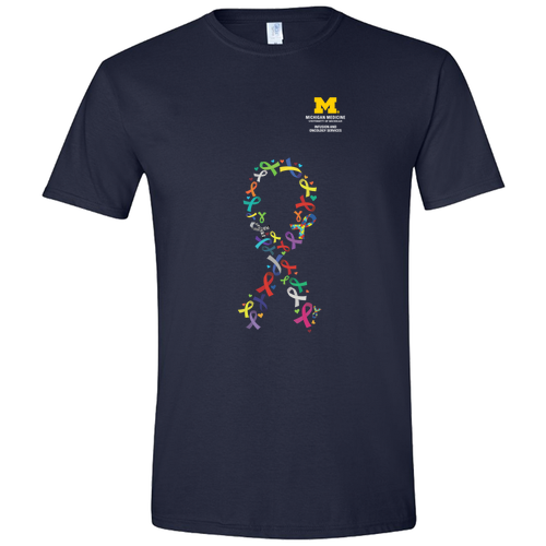 Gildan SoftStyle T-Shirt -- Navy Ribbon Print