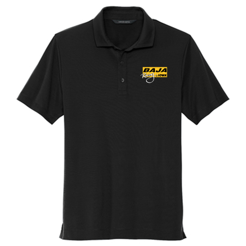 Embroidered Mercer+Mettle Stretch Jersey Polo -- Deep Black