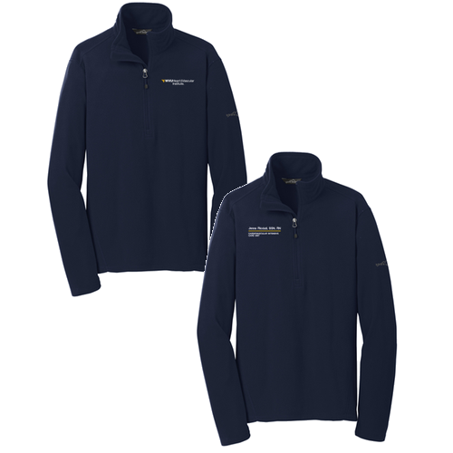 Eddie Bauer Half Zip Microfleece Jacket -- Navy
