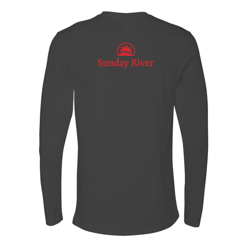 Sunday River Logo 2 Red Ink -- Long Sleeve Heavy Metal