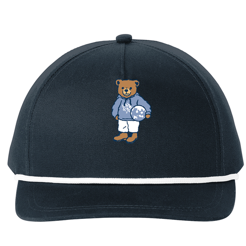 Teddy Bear Port Authority Snapback Five-Panel Rope Hat -- Navy / White