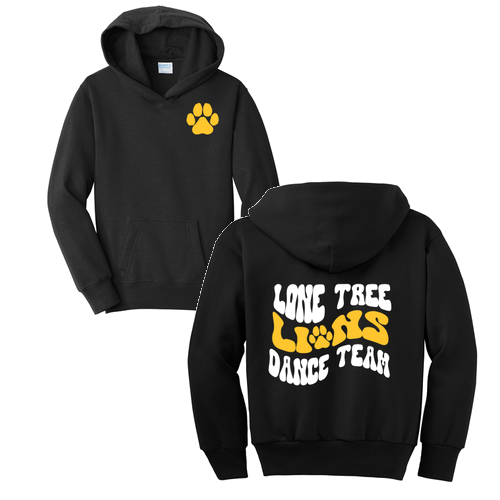Port and Company Youth Pullover Hooded Sweatshirt -- Jet Black