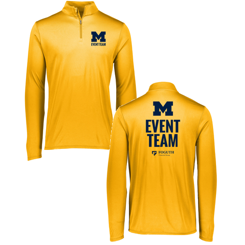 Augusta Attain Lightweight Wicking Quarter Zip Pullover -- Gold, RESPONSE TEAM & WDS ETMS ONLY