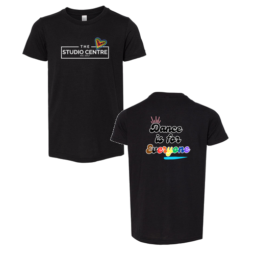 Dance is For Everyone Youth Bella Canvas Triblend Short Sleeve Tee -- Solid Black