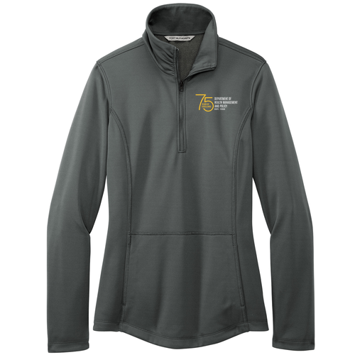 Port Authority Ladies Smooth Fleece 1/4 Zip -- Graphite