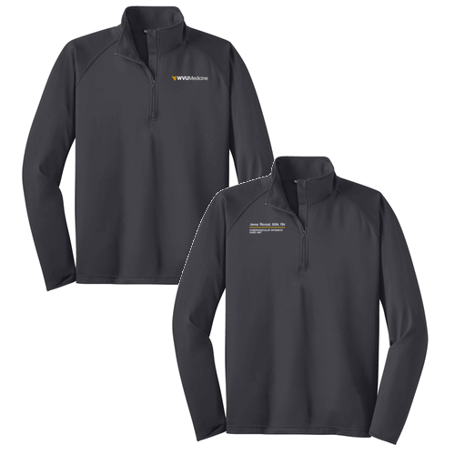 Sport Tek Sport Wick Stretch Half Zip Pullover -- Charcoal Grey