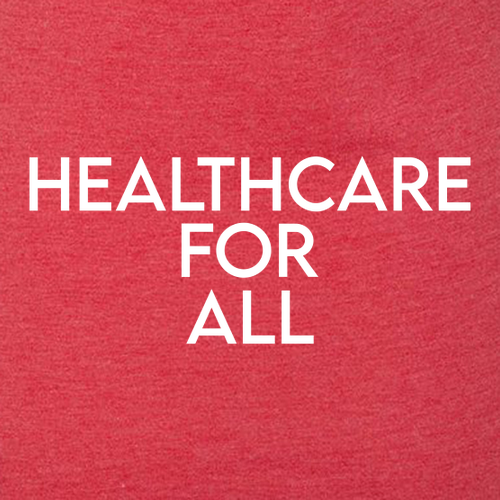 Mens/Unisex Next Level Soft Fitted Triblend Tee -- Vintage Red, Healthcare for All