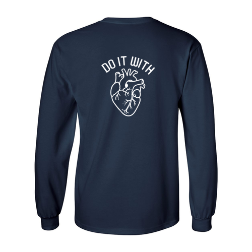 Gildan Ultra Cotton Longsleeve Basic T-Shirt -- Navy