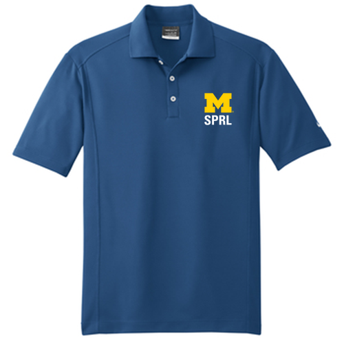 Mens/Unisex Nike Golf Dri Fit Classic Sport Shirt -- Court Blue, SPRL Logo