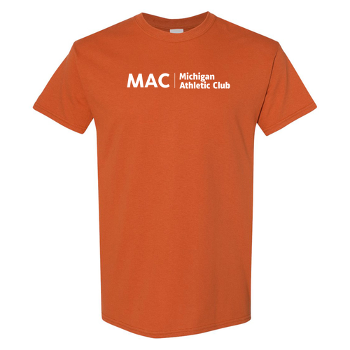 Gildan Heavy Cotton Basic T-Shirt -- Texas Orange MAC logo