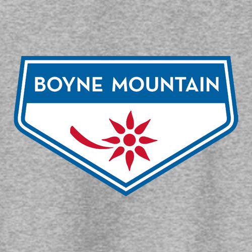 Boyne Mountain Logo 2 Full Color -- Pullover hooded Sweatshirt Athletic Heather