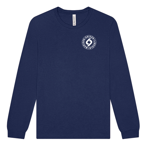 Bella+Canvas Unisex Triblend Long Sleeve Tee -- Navy TriBlend
