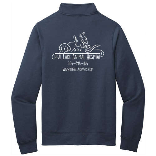 Port and Company Core Fleece Cadet Full-Zip Sweatshirt -- Navy