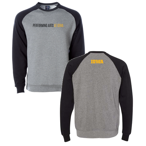 Independent Trading Unisex Special Blend Raglan Crewneck -- Nickel Heather / Black