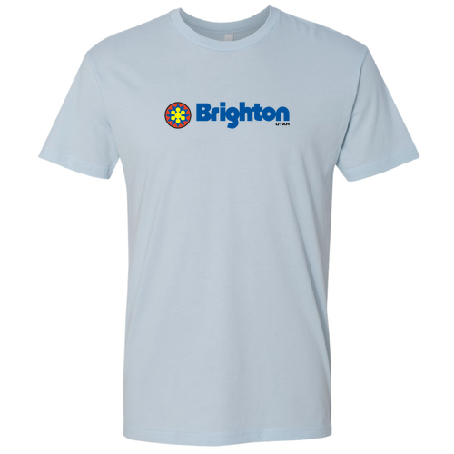 Brighton Logo 1 Full color -- Short Sleeve Light Blue