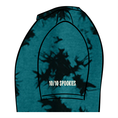 Port and Company Crystal Tie-Dye Tee -- Black / Teal