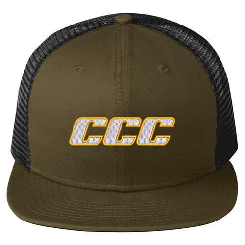 Clutch City Cookers New Era Original Fit Snapback Trucker Hat -- Olive / Black