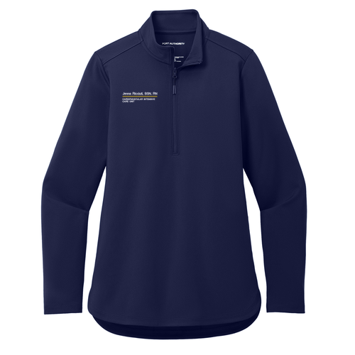 Port Authority Ladies C-Free Double Knit 1/4-Zip -- True Navy