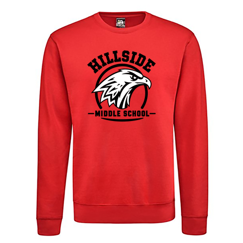 J. America BTB Fleece Crew -- Red