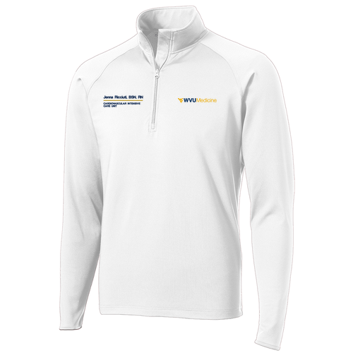 Sport Tek Sport Wick Stretch Half Zip Pullover -- White