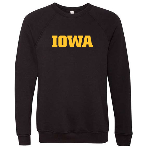 Bella Canvas Unisex Sponge Fleece Raglan Sweatshirt -- Black
