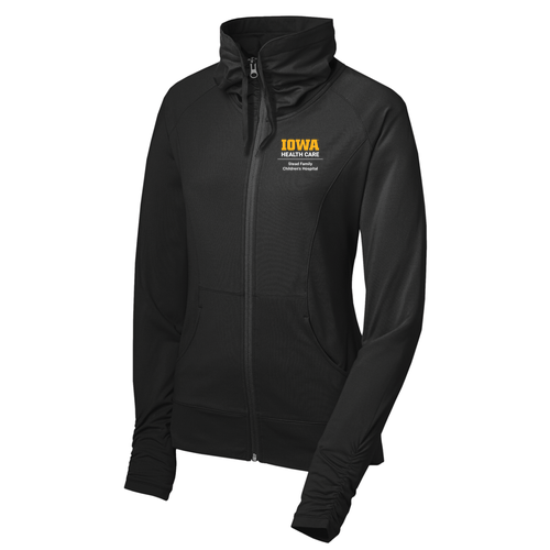 Sport Tek Ladies Sport Wick Stretch Full Zip Jacket -- Black