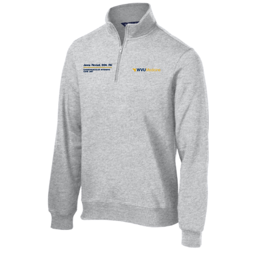Sport Tek Quarter Zip Sweatshirt -- Athletic Heather
