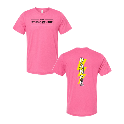 Dance Mens/Unisex Bella Canvas Triblend Short Sleeve T-Shirt -- Charity Pink