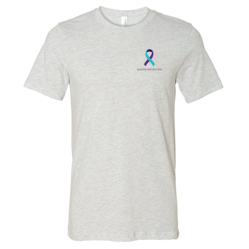 Mens/Unisex Suicide Prevention Bella Canvas Jersey T-Shirt -- Ash