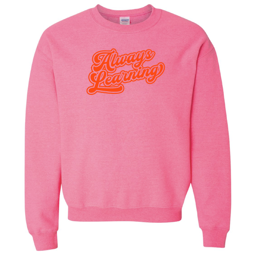 Gildan Heavy Blend Crew Neck Sweatshirt -- Safety Pink