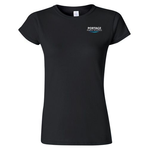 Gildan Ladies Fashion Fit T-Shirt -- Black