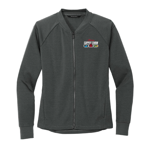 Mercer+Mettle Women's Double-Knit Bomber -- Anchor Grey