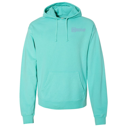 ComfortWash by Hanes Garment Dyed Unisex Hooded Pullover Sweatshirt Mint