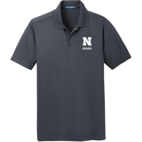 Nebraska Research Unisex Polo -- Graphite