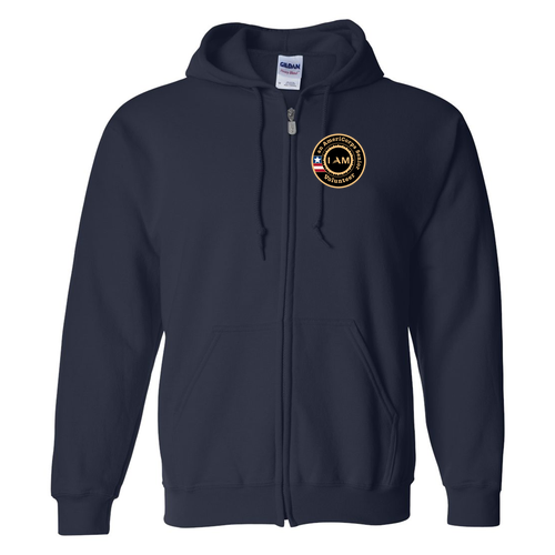 I am Full Zip Hooded Sweatshirt -- Navy