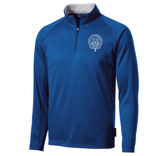 Sport Tek Sportwick Fleece Quarter Zip Pullover -- True Royal / Silver