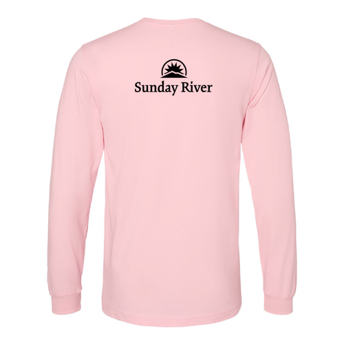 Sunday River Logo 2 Black Ink -- Long Sleeve Pink