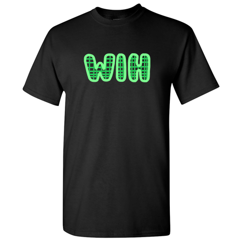 Green WIH Gildan Heavy Cotton Basic T-Shirt -- Black