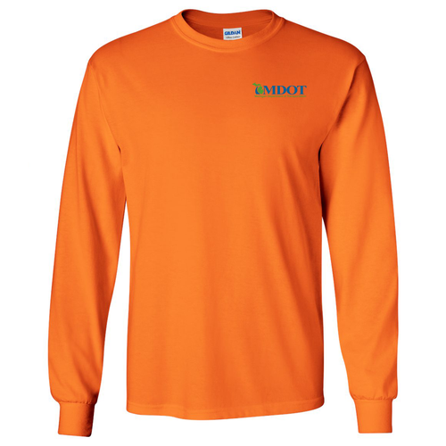 Gildan Ultra Cotton Longsleeve Basic T-Shirt -- Safety Orange