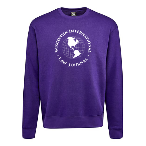 Wisconsin Intern Law J. America Fleece Crewneck Sweatshirt -- Purple