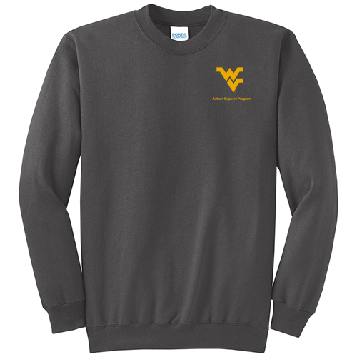 YOUTH Port and Company Crewneck Sweatshirt -- Charcoal