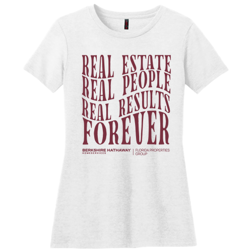 Ladies Perfect Blend Crew Tee -- White