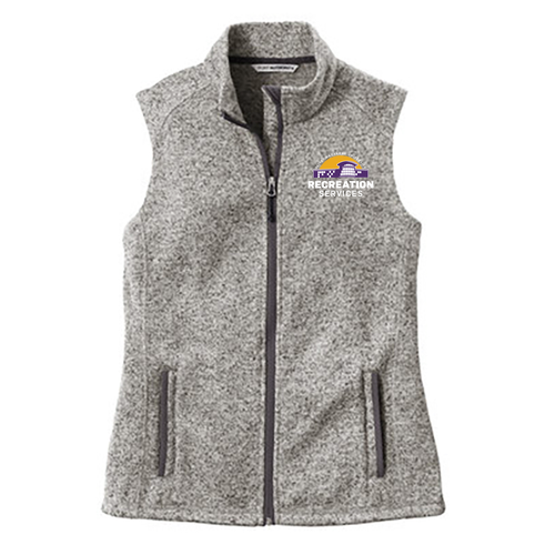 Port Authority Ladies Sweater Fleece Vest -- Grey Heather