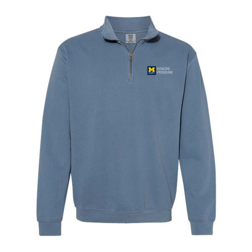 Quarter-Zip Sweatshirt -- Blue Jean
