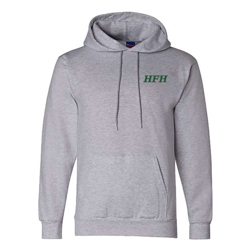 Mens/Unisex Champion Powerblend Adult Hooded Sweatshirt -- Light Steel