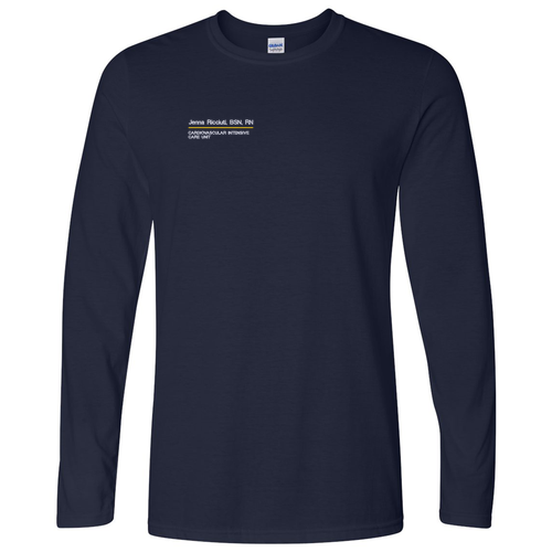 Gildan Softstyle Longsleeve T Shirt -- Navy
