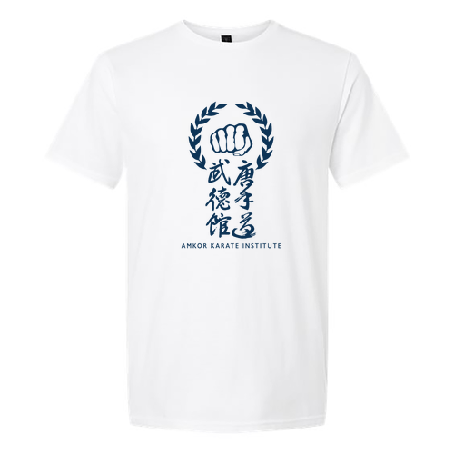 Gildan SoftStyle T-Shirt -- White with Navy Front