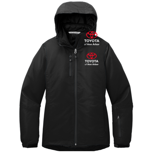 Ladies Port Authority Vortex Waterproof 3 in 1 Jacket -- Black / Black, Toyota Logo
